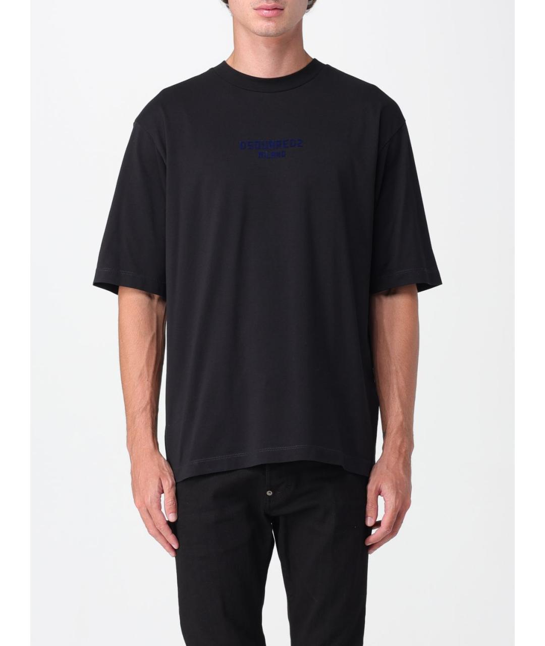 DSQUARED2 Черная хлопковая футболка, фото 4