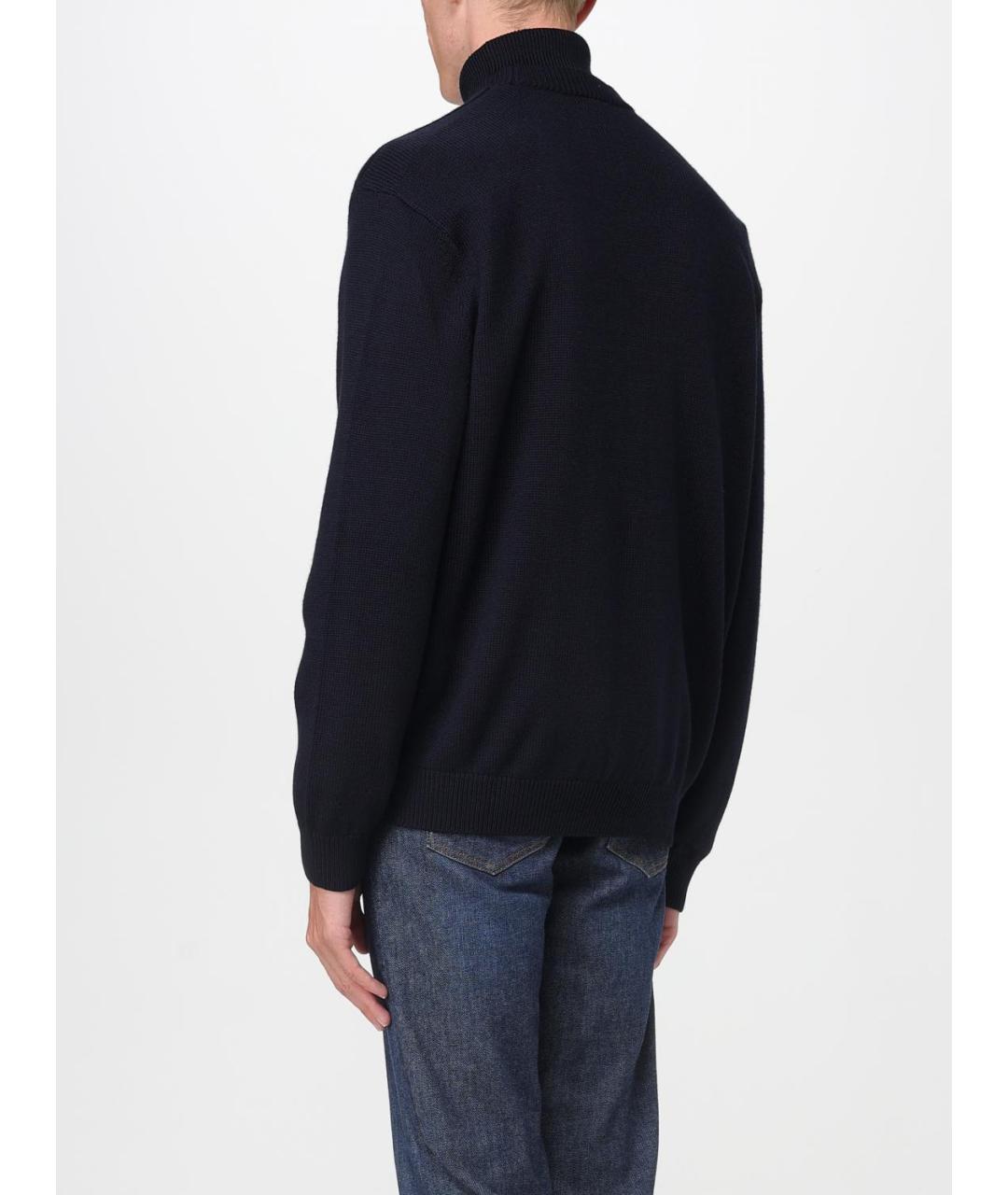 ARMANI EXCHANGE Темно-синий шерстяной кардиган, фото 2