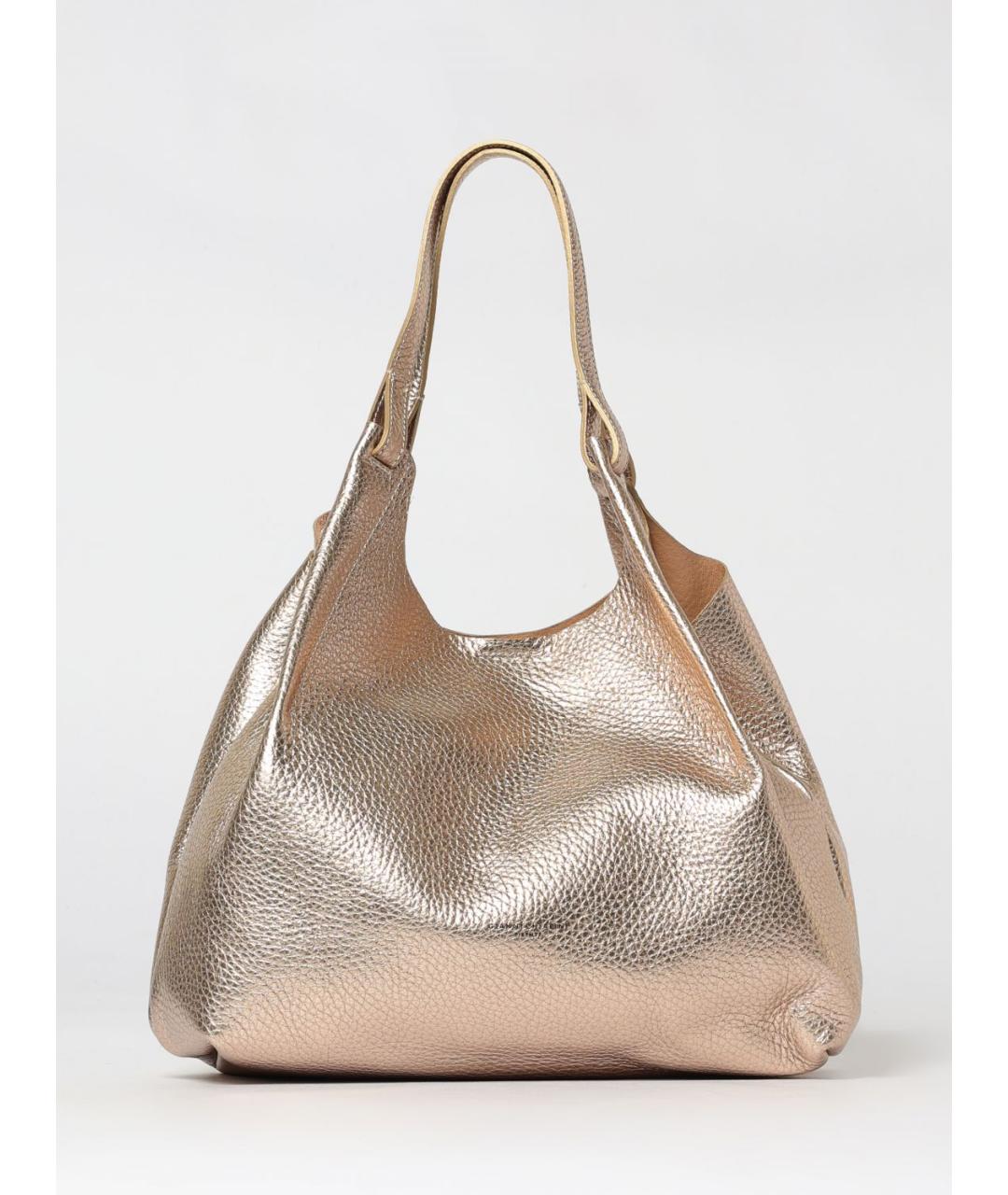 Gianni Chiarini Золотая кожаная сумка тоут, фото 4