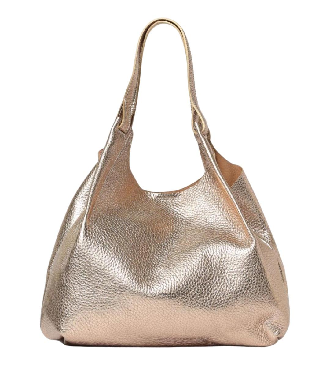 Gianni Chiarini Золотая кожаная сумка тоут, фото 1