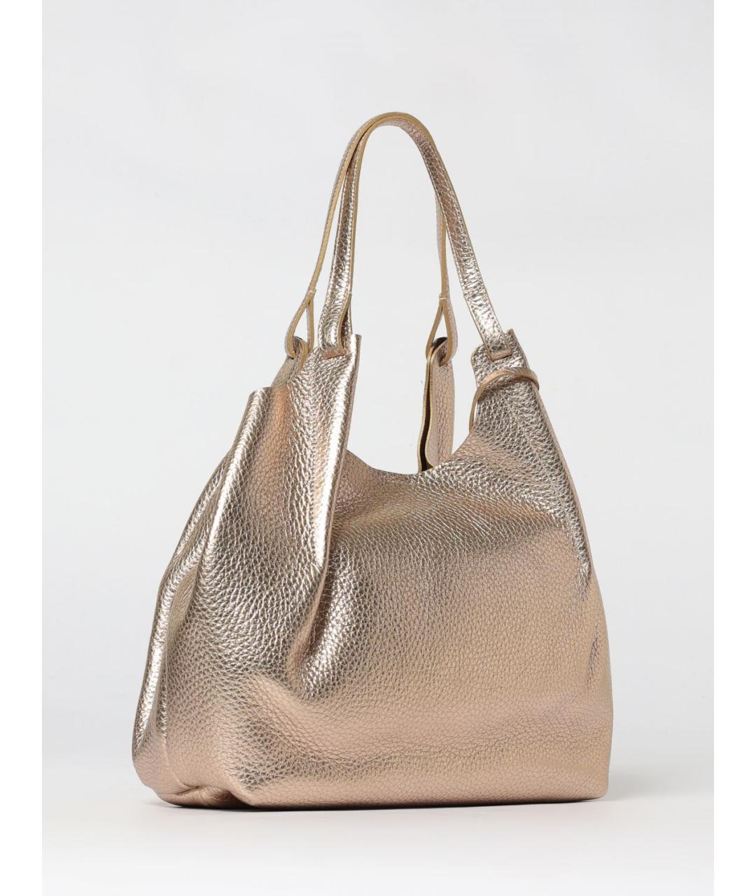 Gianni Chiarini Золотая кожаная сумка тоут, фото 2