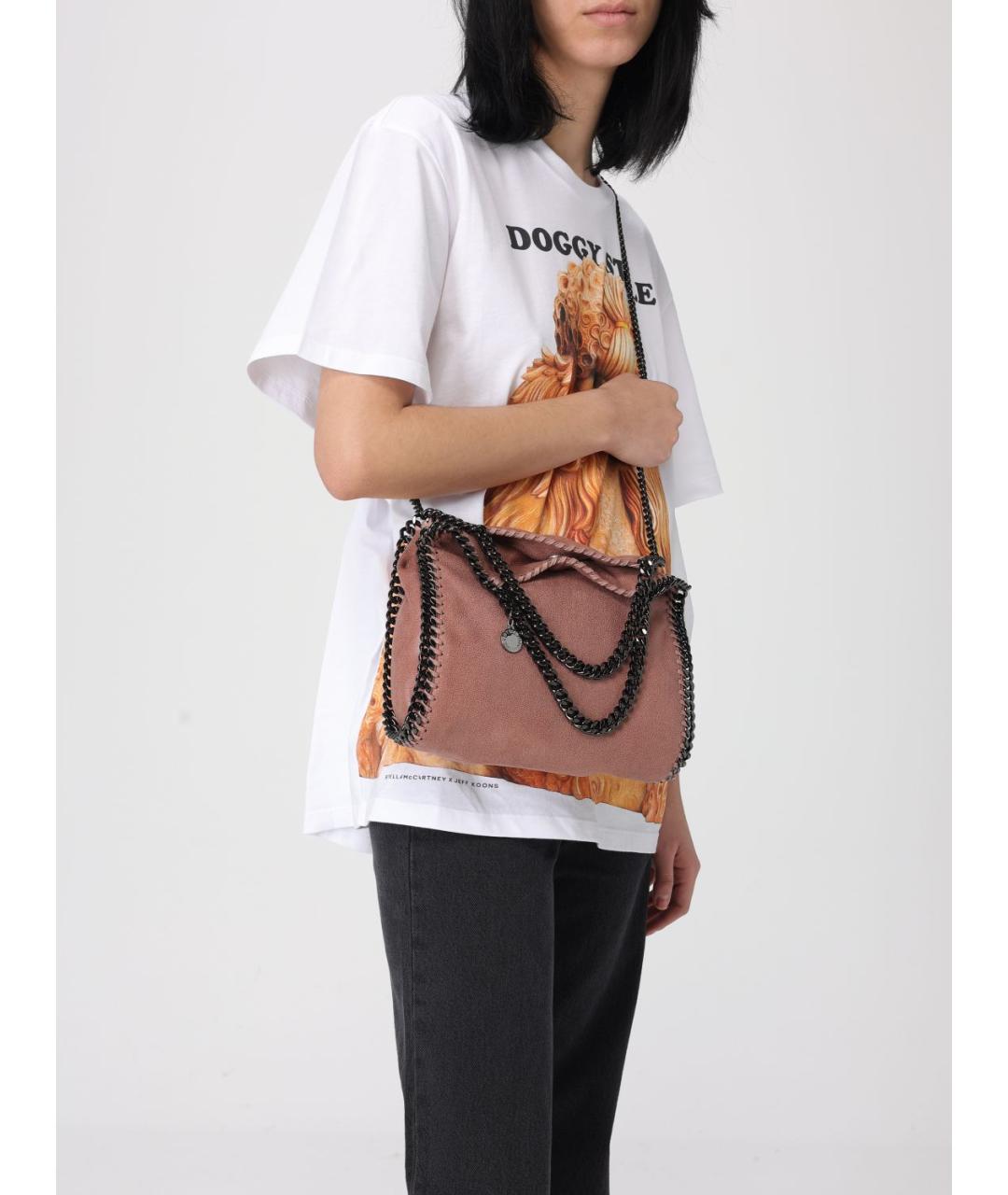 STELLA MCCARTNEY Бежевая синтетическая сумка тоут, фото 2