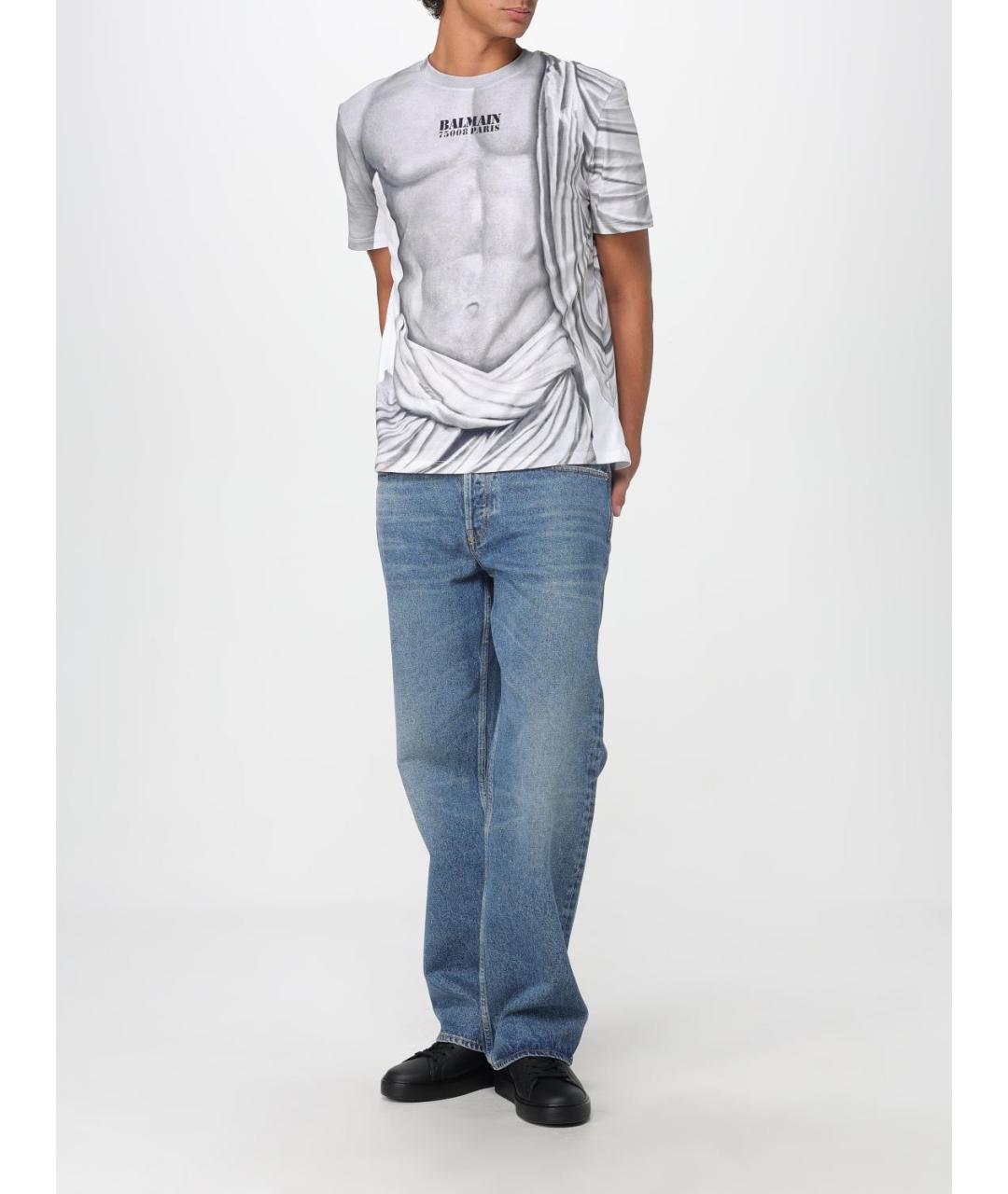 BALMAIN Черная хлопковая футболка, фото 2