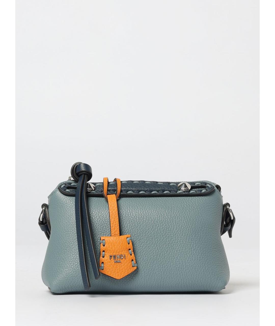 FENDI Голубая кожаная сумка через плечо, фото 6