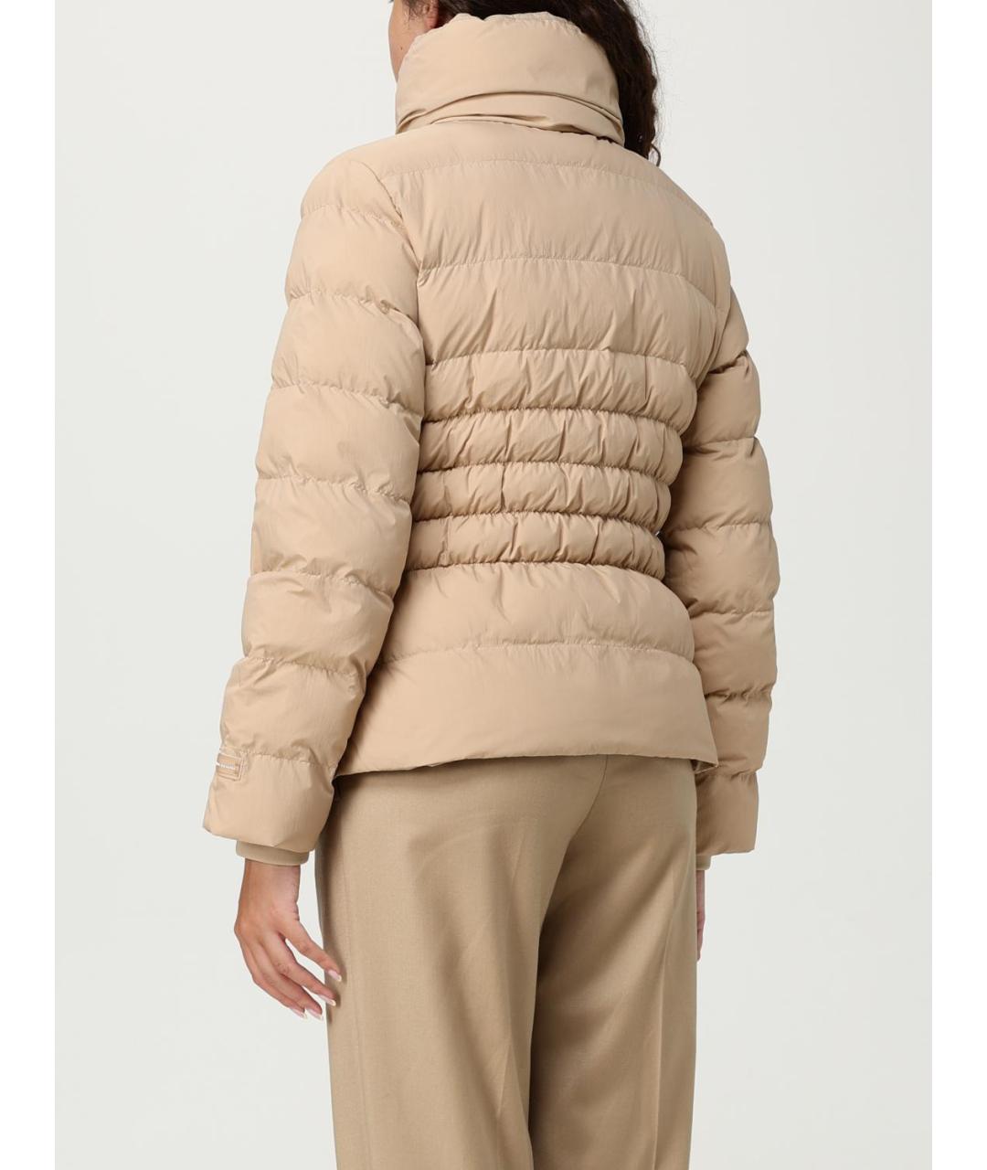 ARMANI EXCHANGE Бежевый полиамидовый пуховик, фото 3