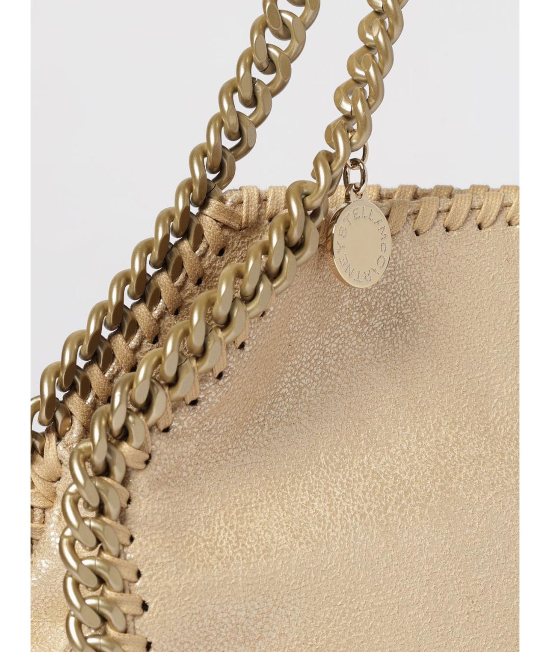 STELLA MCCARTNEY Золотая сумка тоут из искусственной кожи, фото 4