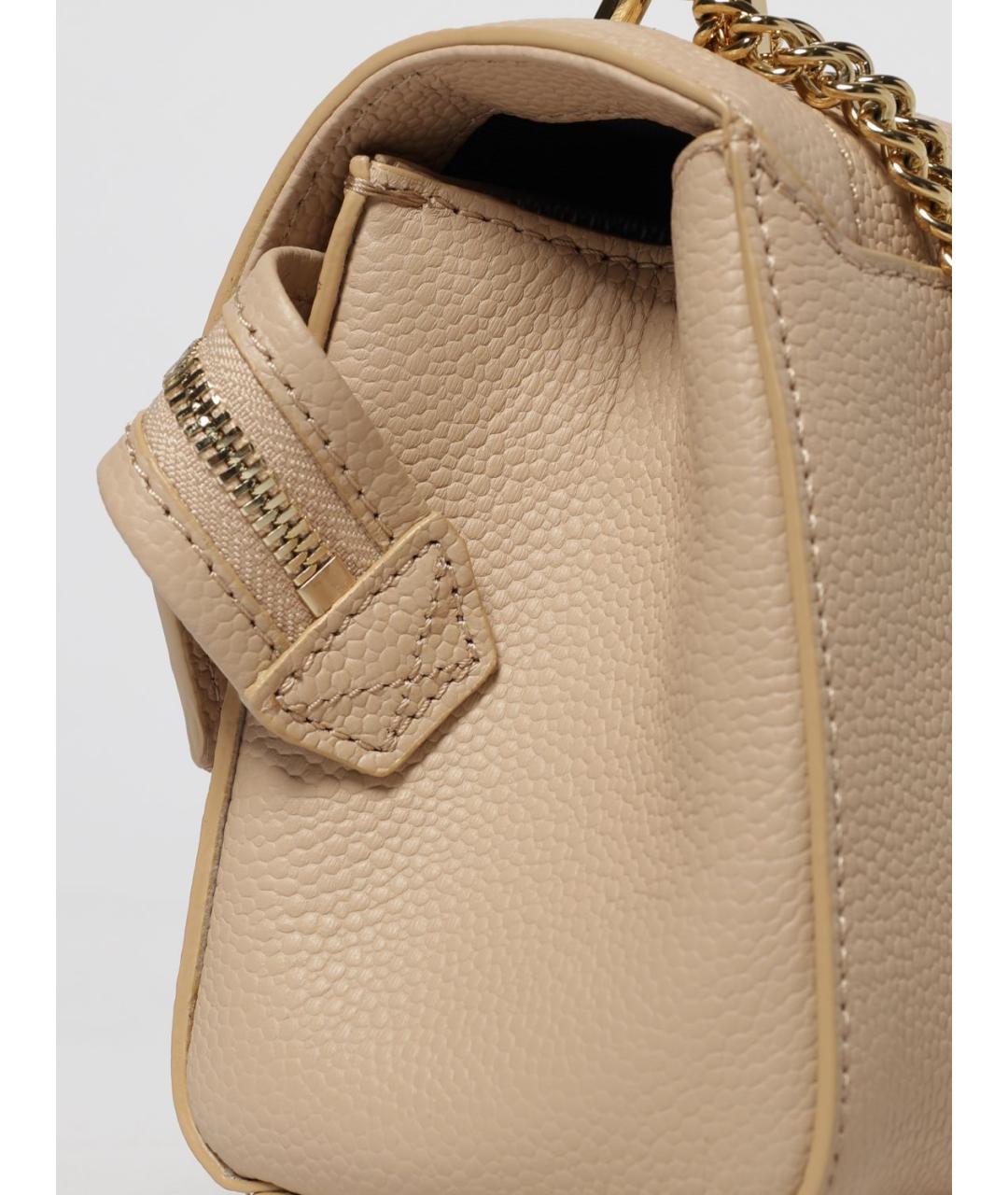 LANCEL Бежевая кожаная сумка через плечо, фото 3