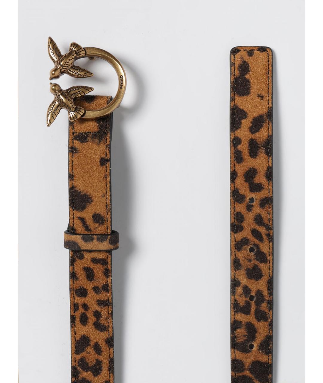 PINKO Коричневый замшевый ремень, фото 3