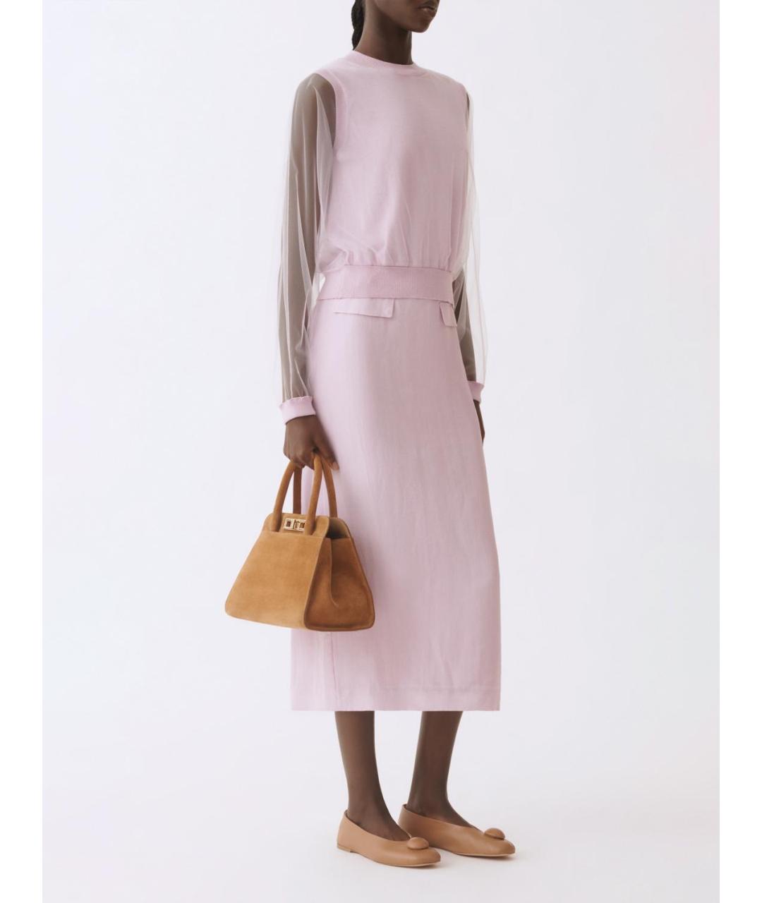 FABIANA FILIPPI Розовый шерстяной джемпер / свитер, фото 3