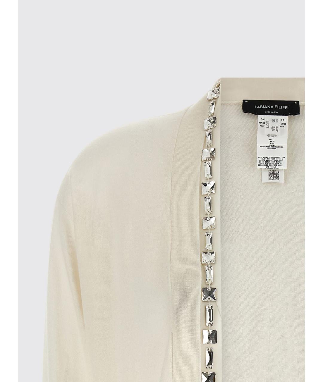 FABIANA FILIPPI Белый кашемировый кардиган, фото 4