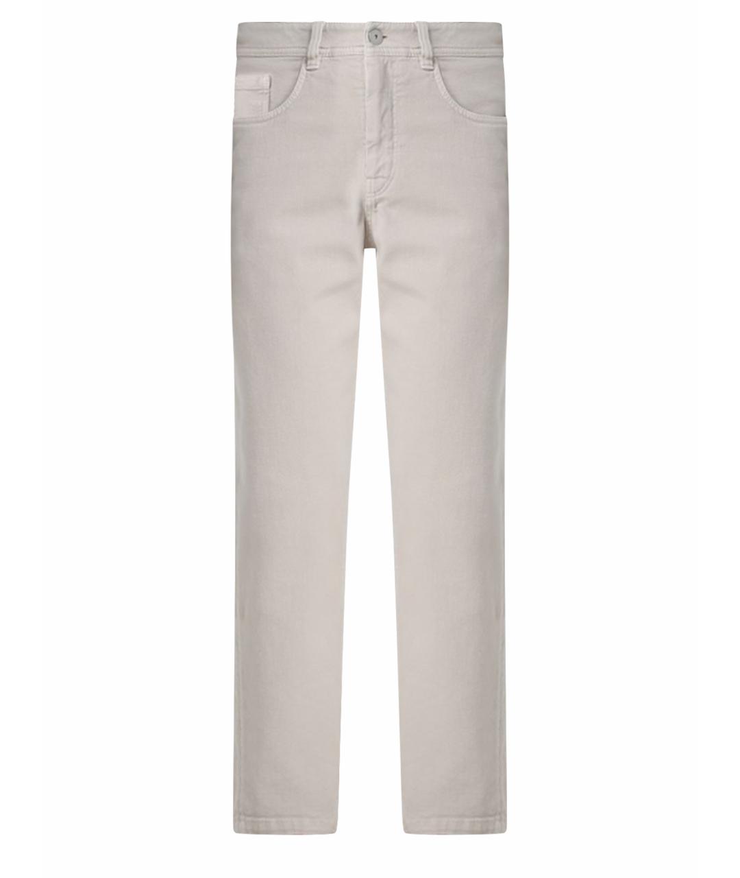 BRUNELLO CUCINELLI Бежевые прямые джинсы, фото 1