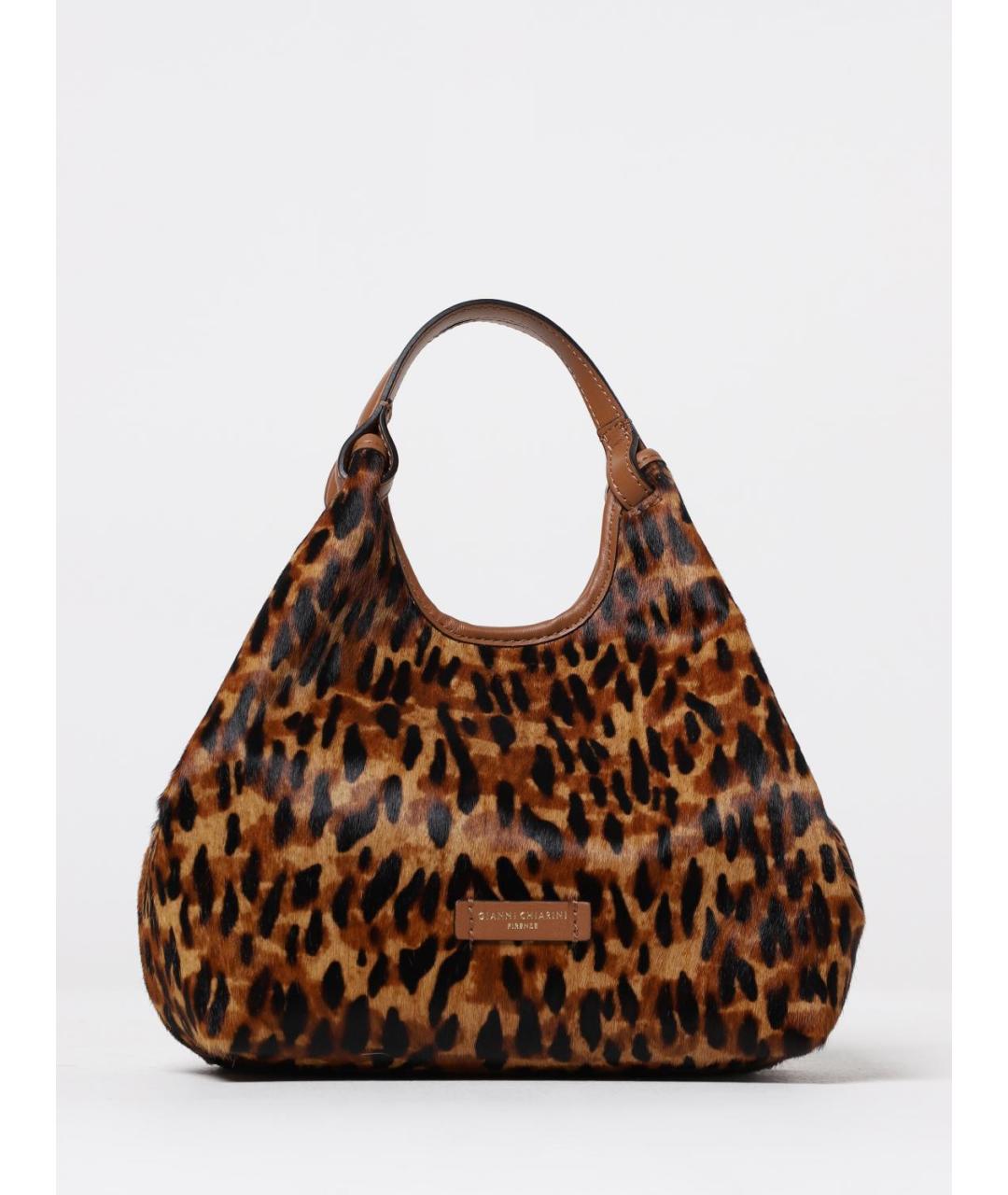 Gianni Chiarini Коричневая кожаная сумка тоут, фото 4