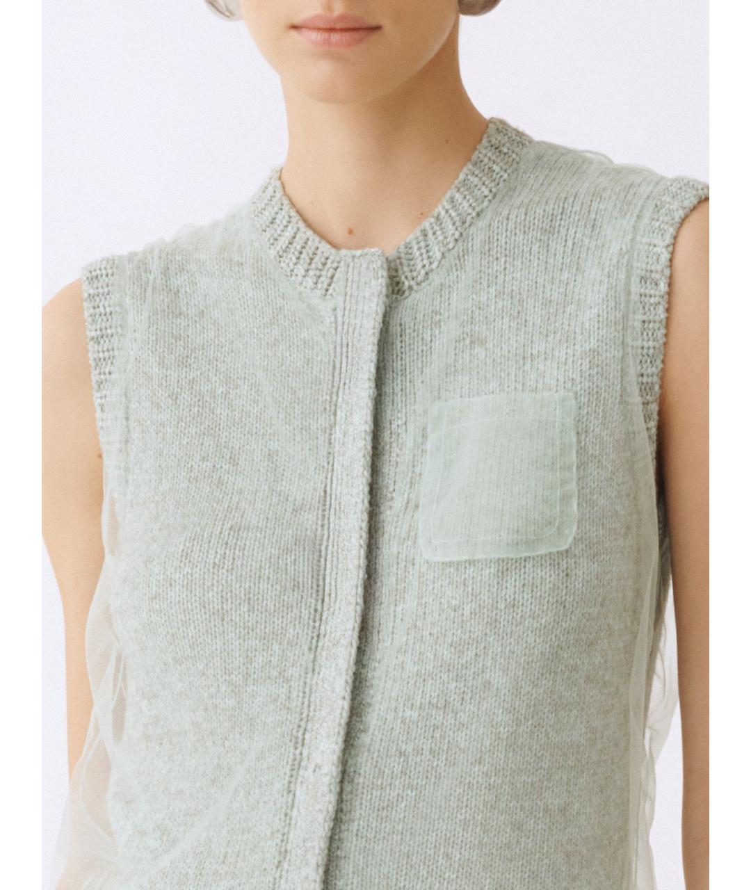 FABIANA FILIPPI Салатовая хлопковая жилетка, фото 4
