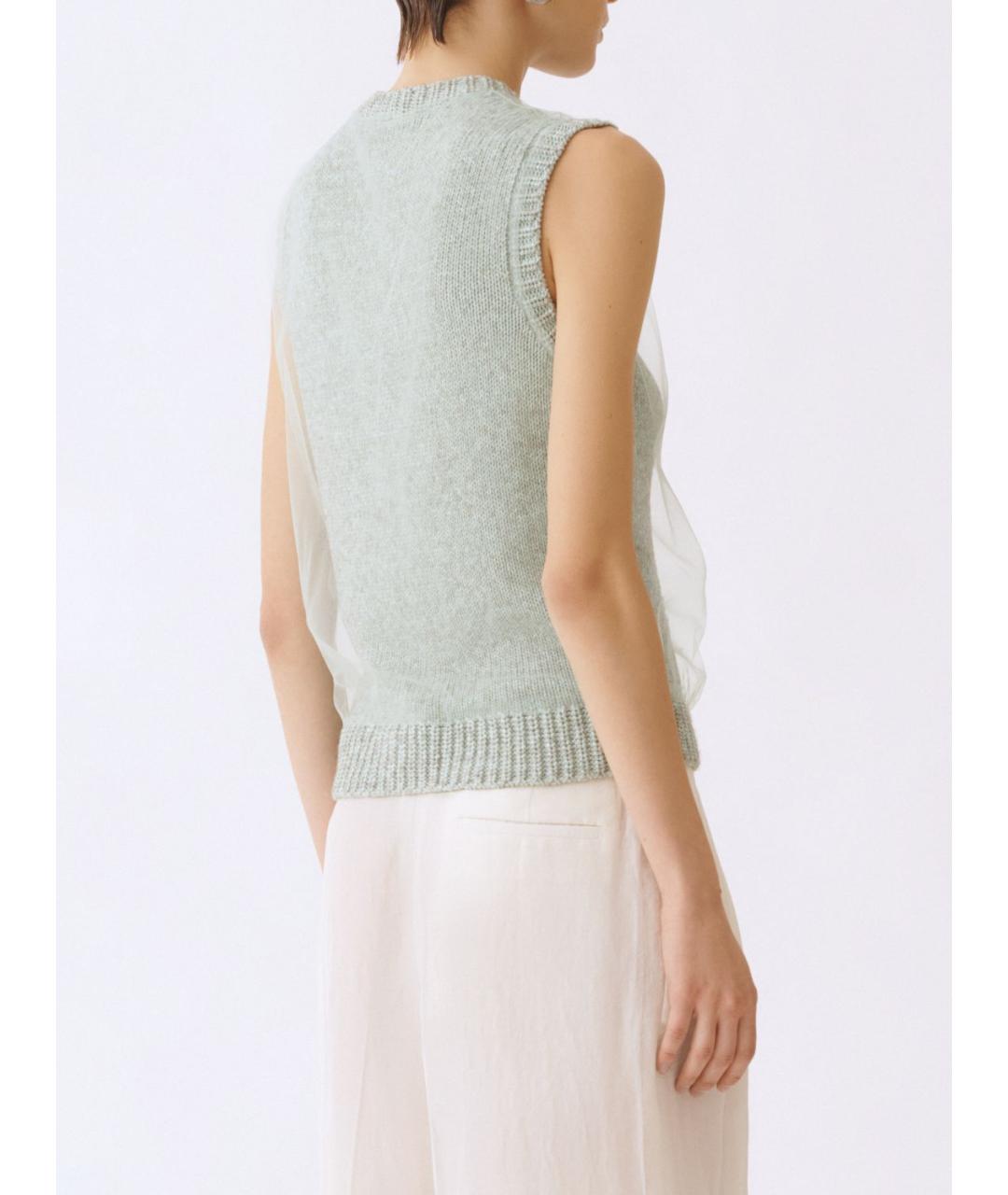 FABIANA FILIPPI Салатовая хлопковая жилетка, фото 3