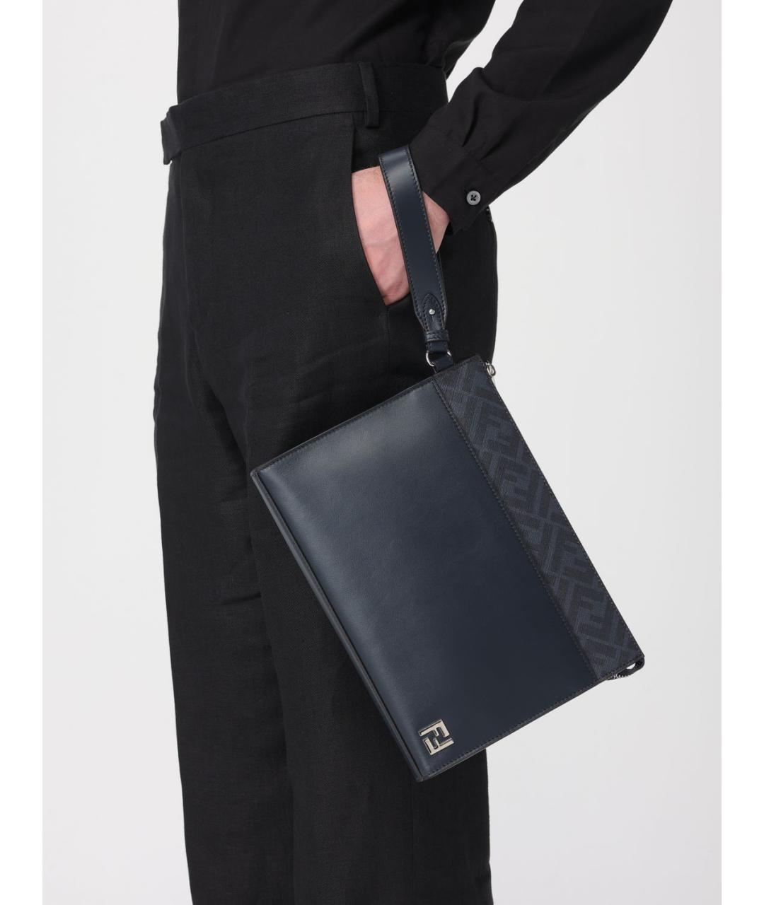 FENDI Темно-синяя папка для документов, фото 2