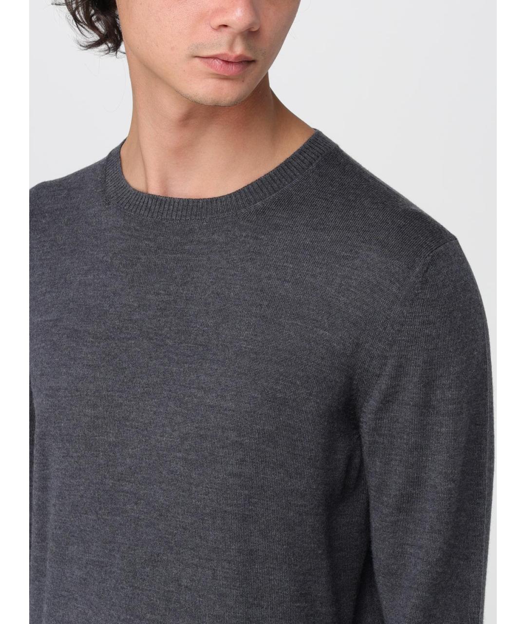 FAY Серый шерстяной джемпер / свитер, фото 4