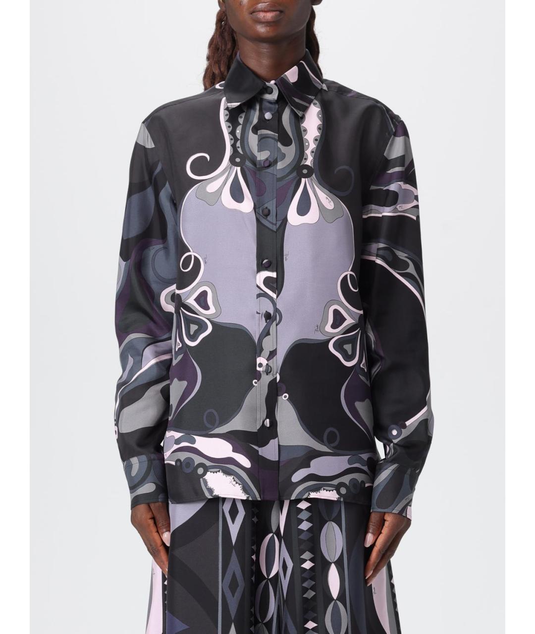 PUCCI Мульти шелковая рубашка, фото 2