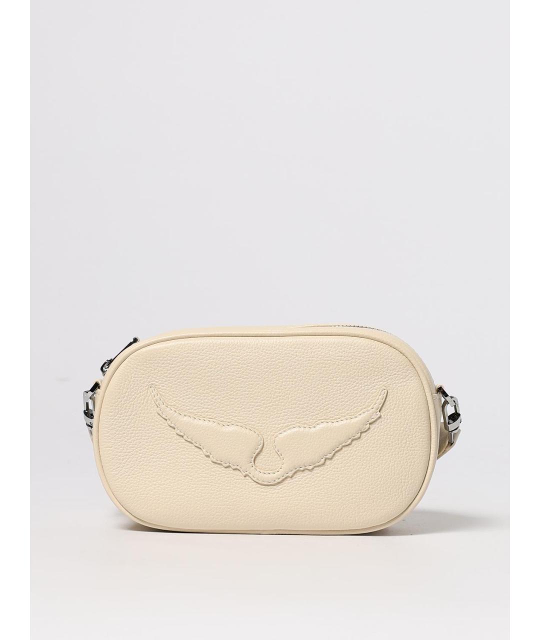 ZADIG & VOLTAIRE Бежевая кожаная сумка через плечо, фото 4