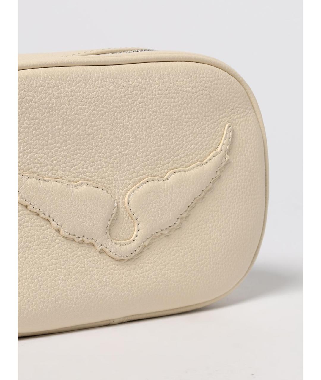 ZADIG & VOLTAIRE Бежевая кожаная сумка через плечо, фото 3