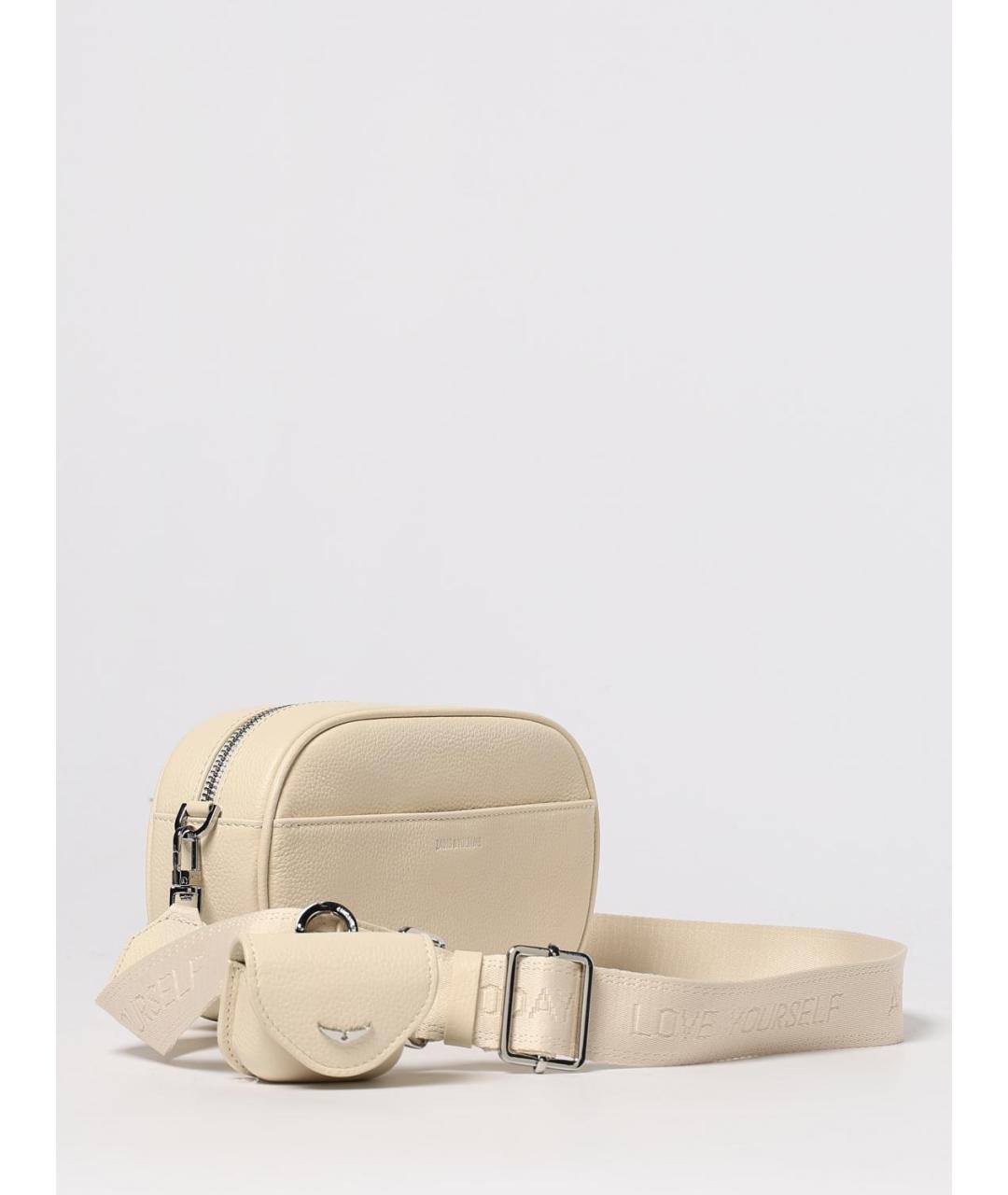 ZADIG & VOLTAIRE Бежевая кожаная сумка через плечо, фото 2