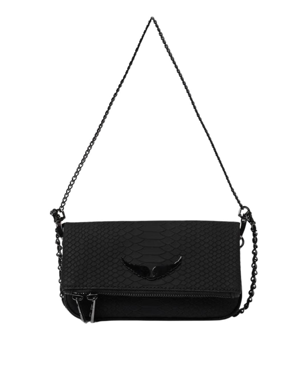 ZADIG & VOLTAIRE Черная кожаная сумка через плечо, фото 1