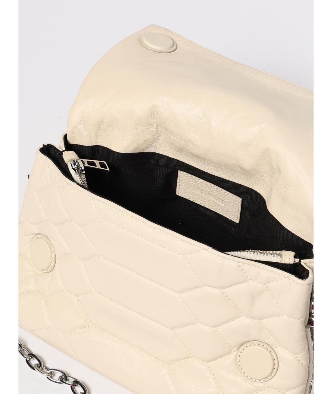 ZADIG & VOLTAIRE Бежевая кожаная сумка через плечо, фото 4