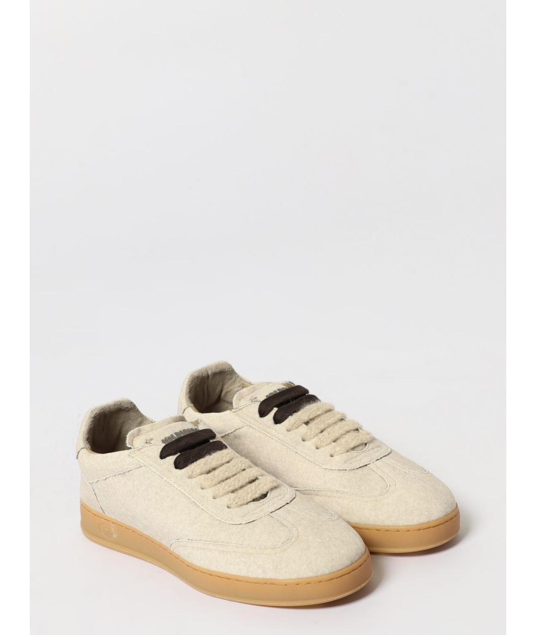 SOLDINI 80 Бежевые замшевые кеды, фото 2