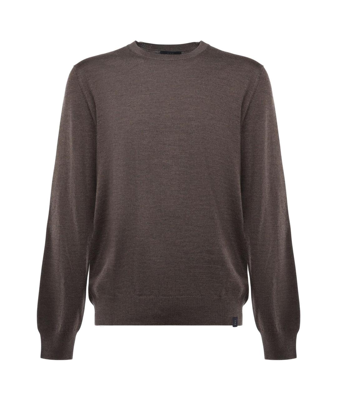 FAY Коричневый шерстяной джемпер / свитер, фото 1