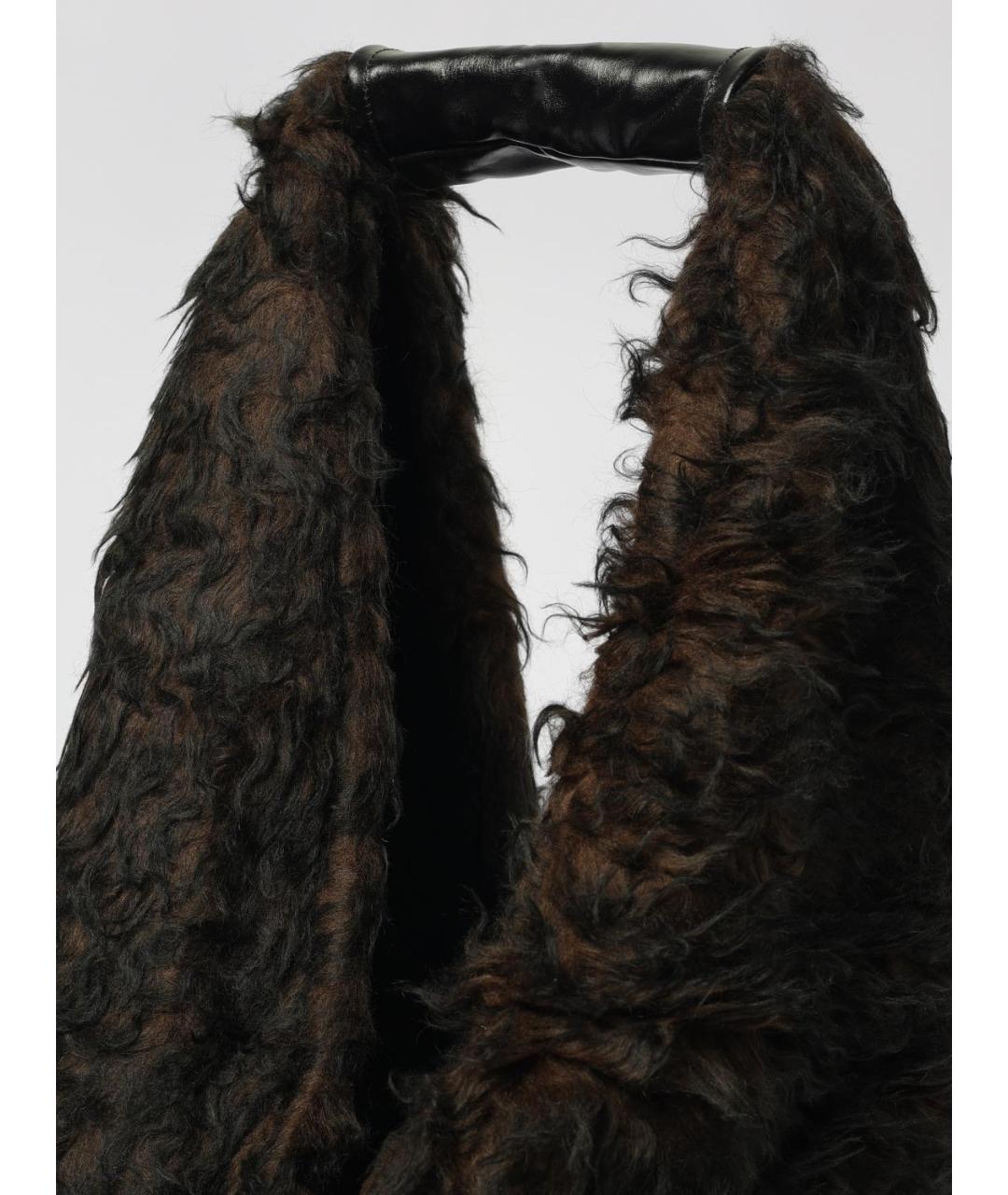 OUR LEGACY Коричневая тканевая сумка на плечо, фото 3