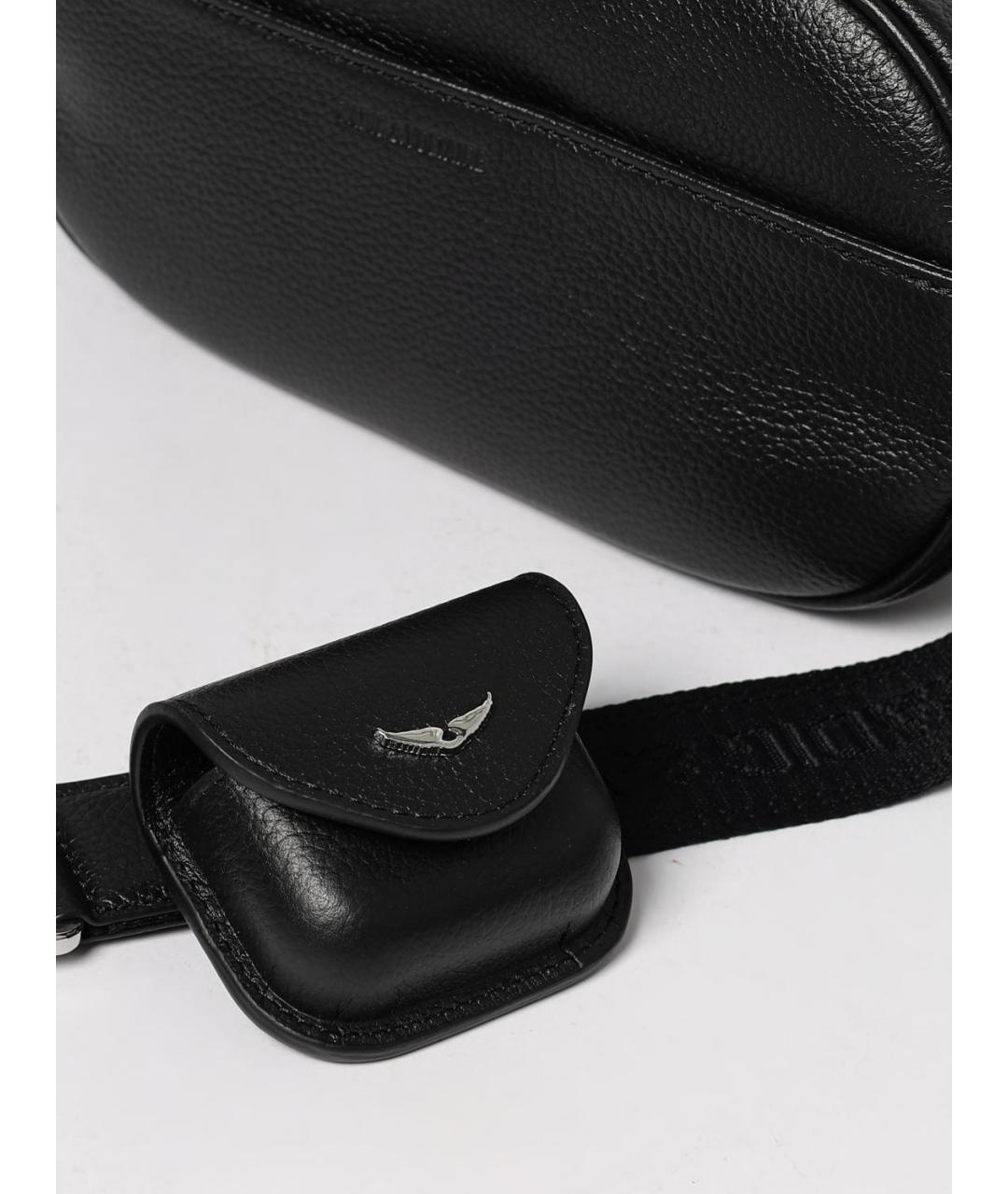ZADIG & VOLTAIRE Черная кожаная сумка через плечо, фото 3
