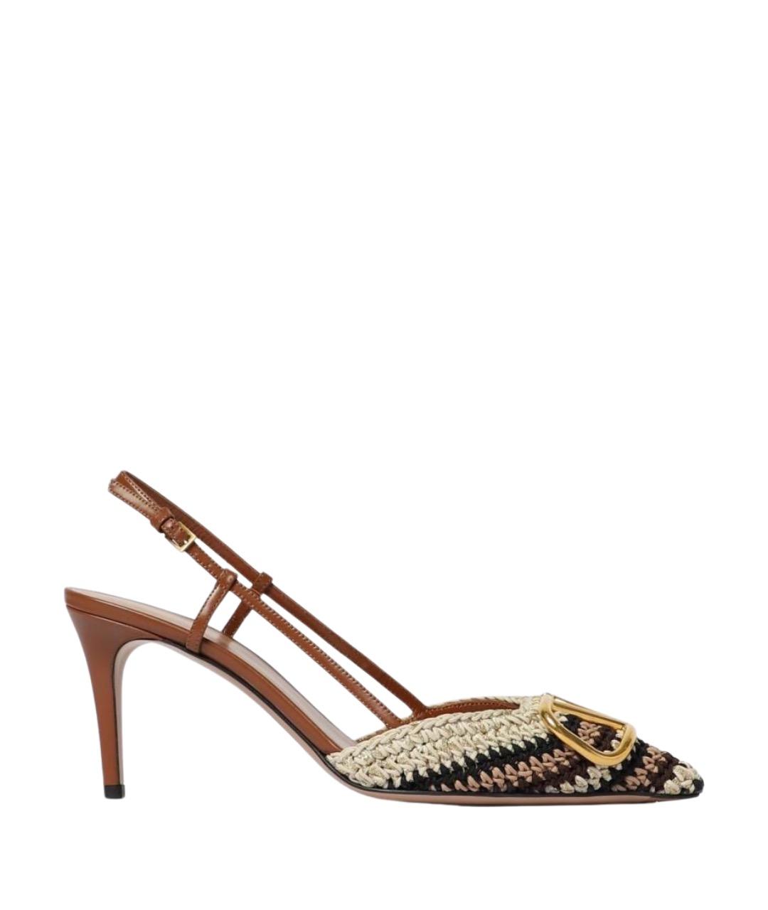 VALENTINO Бежевые кожаные туфли, фото 1