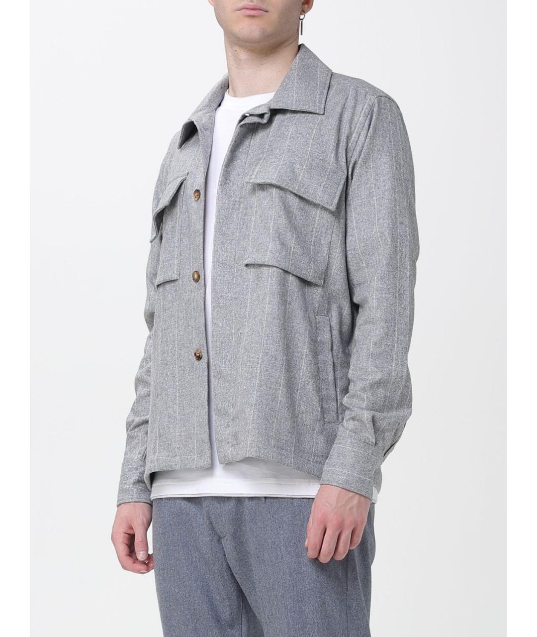 ELEVENTY Серая шерстяная куртка, фото 3