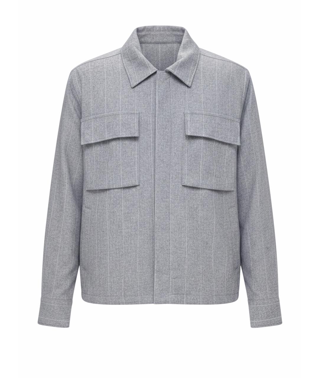 ELEVENTY Серая шерстяная куртка, фото 1