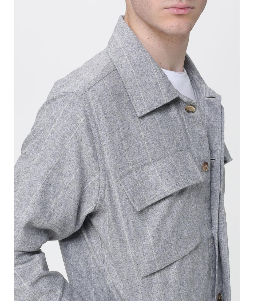 ELEVENTY Серая шерстяная куртка, фото 4