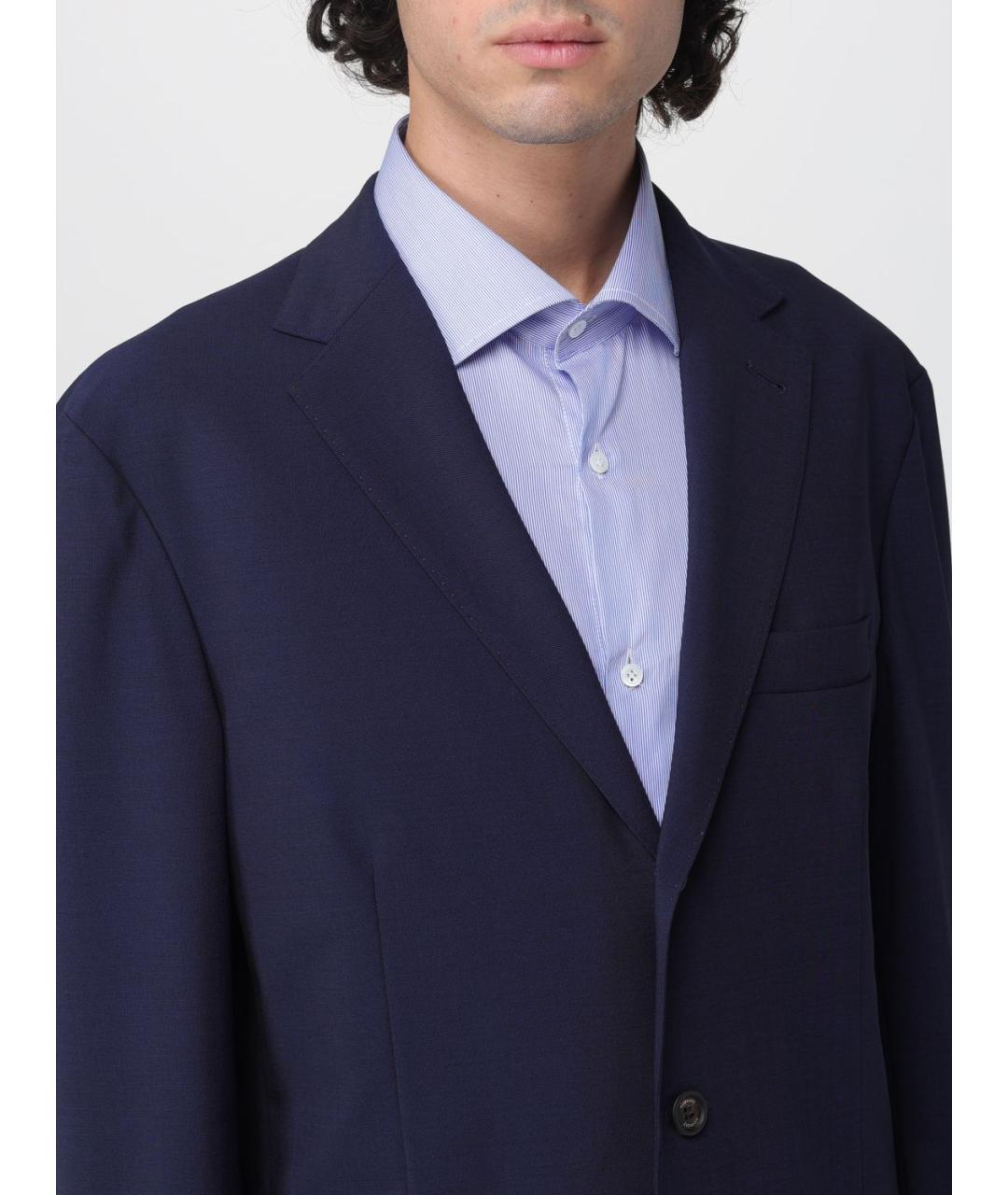 ELEVENTY Синий шерстяной пиджак, фото 4