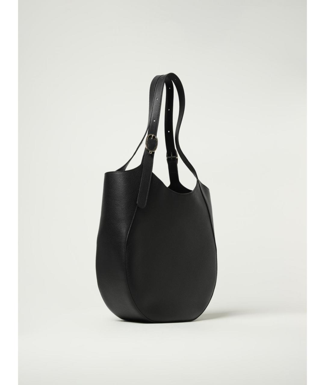 LONGCHAMP Черная кожаная сумка тоут, фото 2