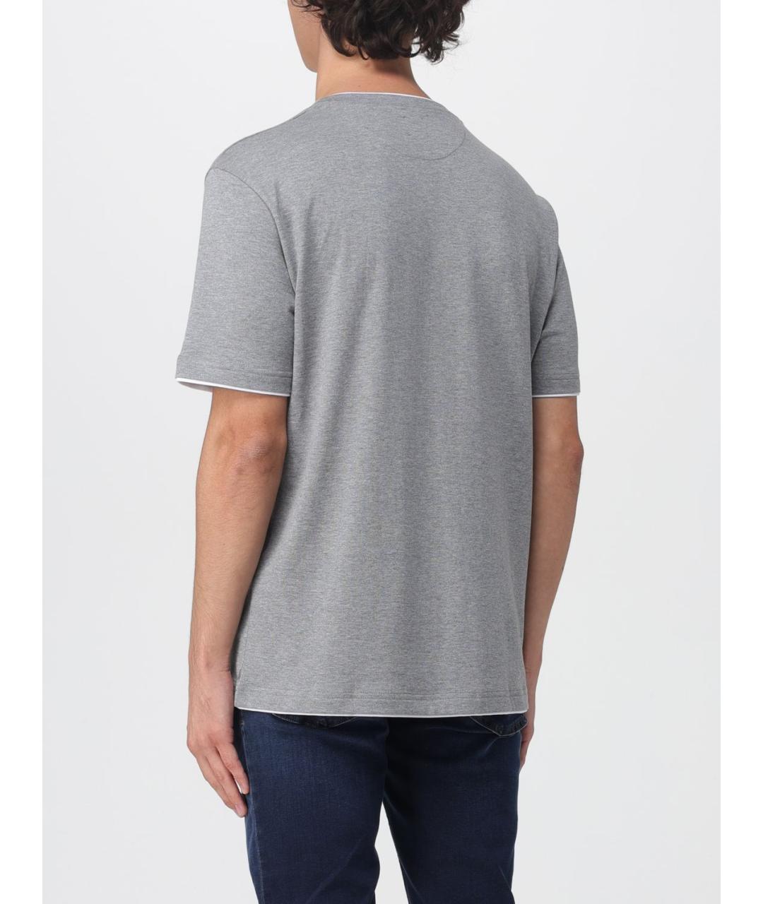 ELEVENTY Серая хлопковая футболка, фото 2