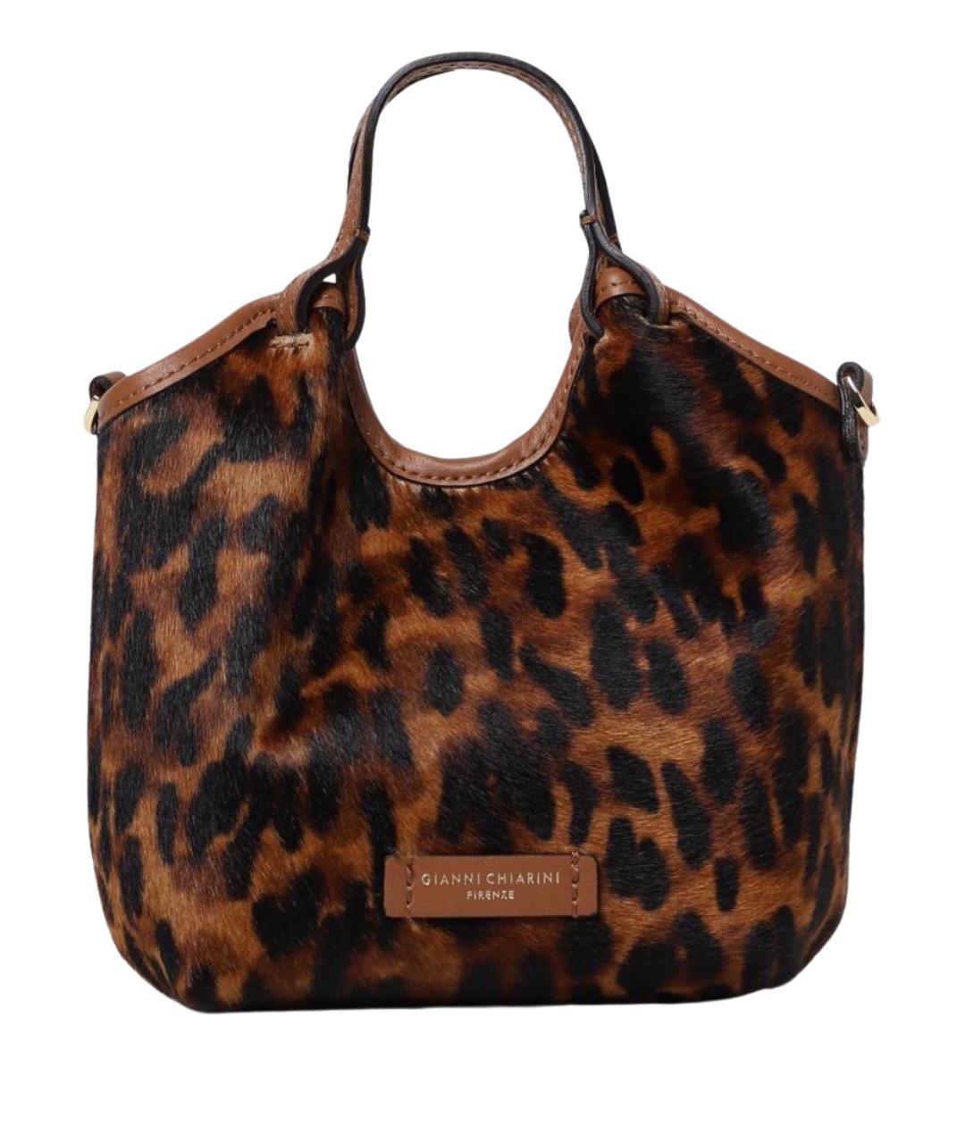 Gianni Chiarini Коричневая кожаная сумка тоут, фото 1