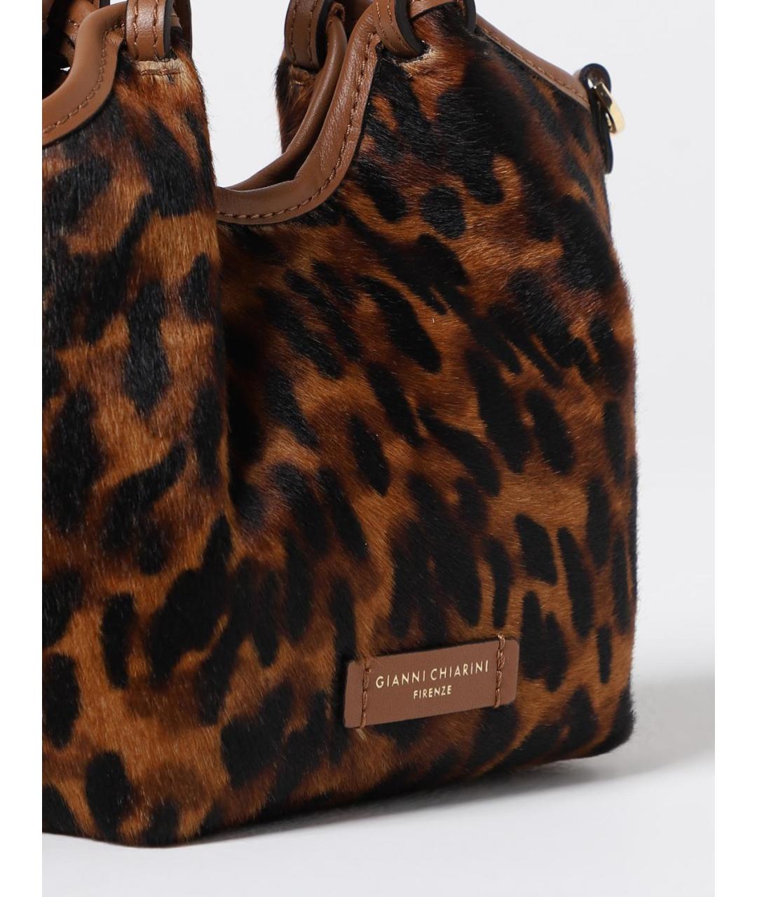 Gianni Chiarini Коричневая кожаная сумка тоут, фото 3