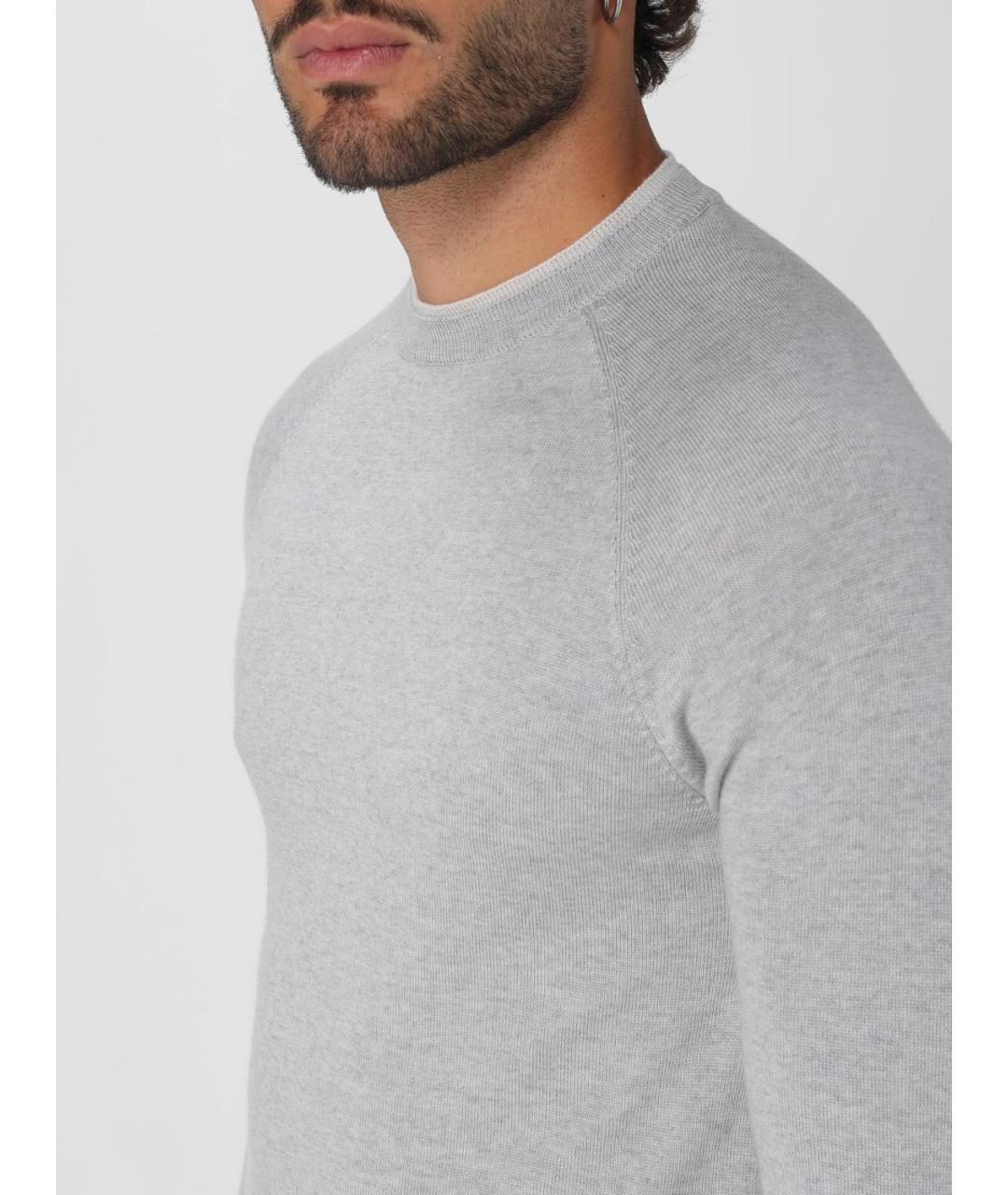 ELEVENTY Серый шерстяной джемпер / свитер, фото 3