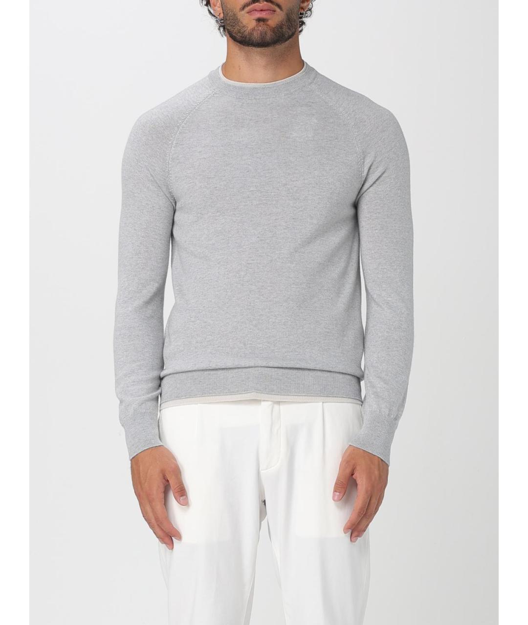 ELEVENTY Серый шерстяной джемпер / свитер, фото 4