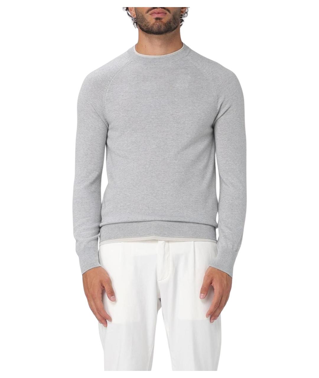 ELEVENTY Серый шерстяной джемпер / свитер, фото 1