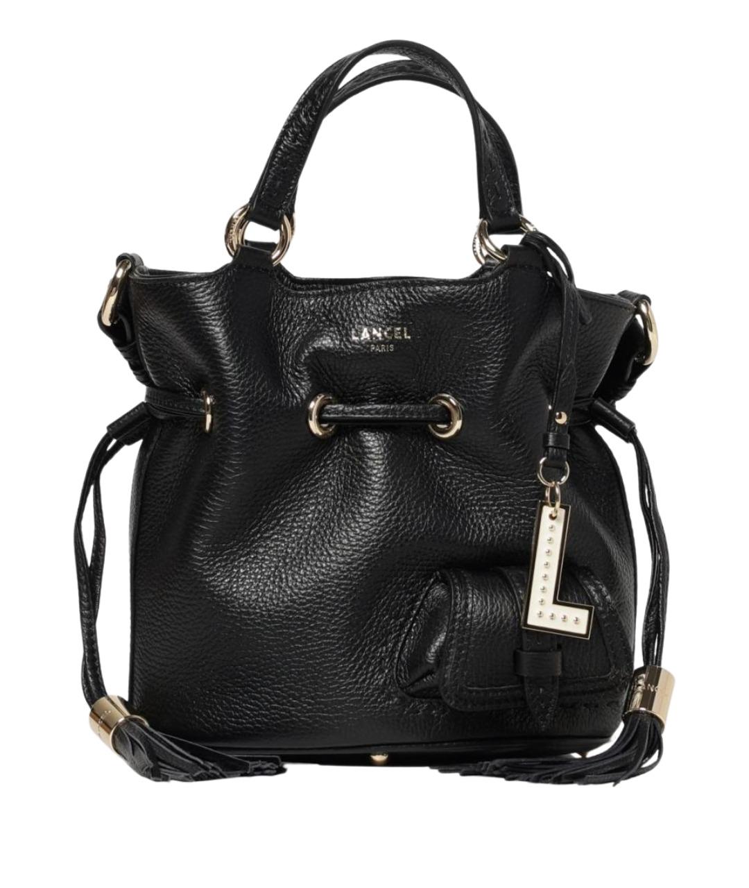 LANCEL Черная кожаная сумка тоут, фото 1