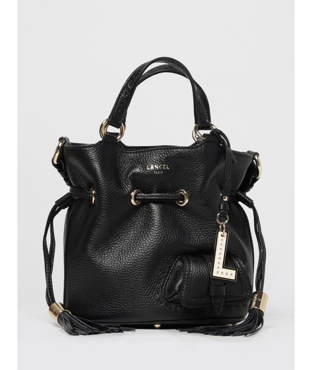 LANCEL Черная кожаная сумка тоут, фото 4