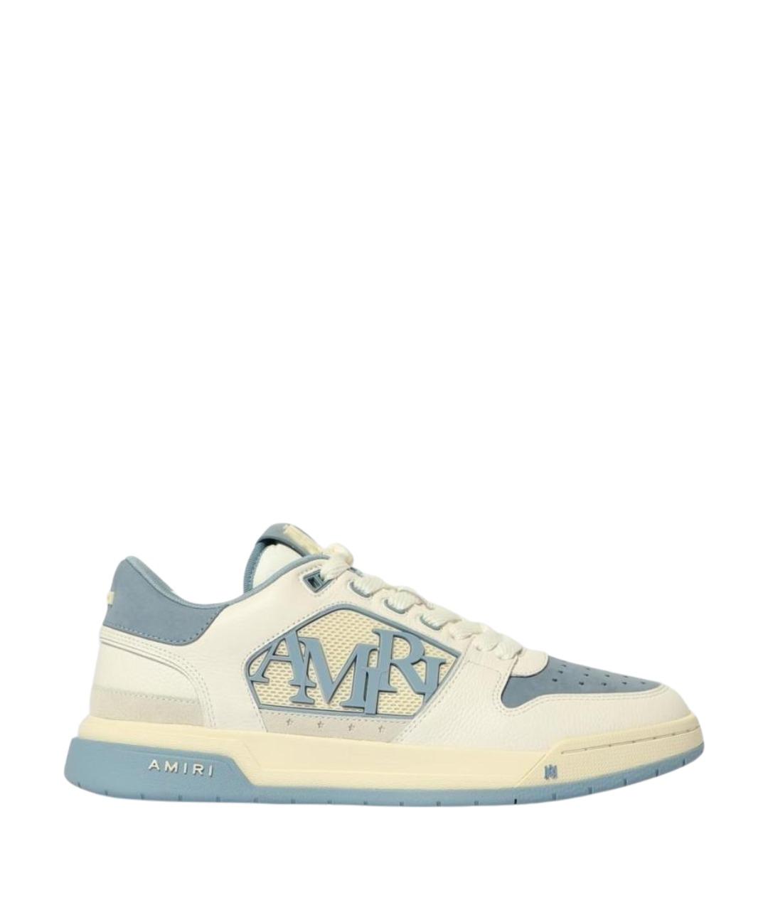 AMIRI Синие кожаные низкие кроссовки / кеды, фото 1