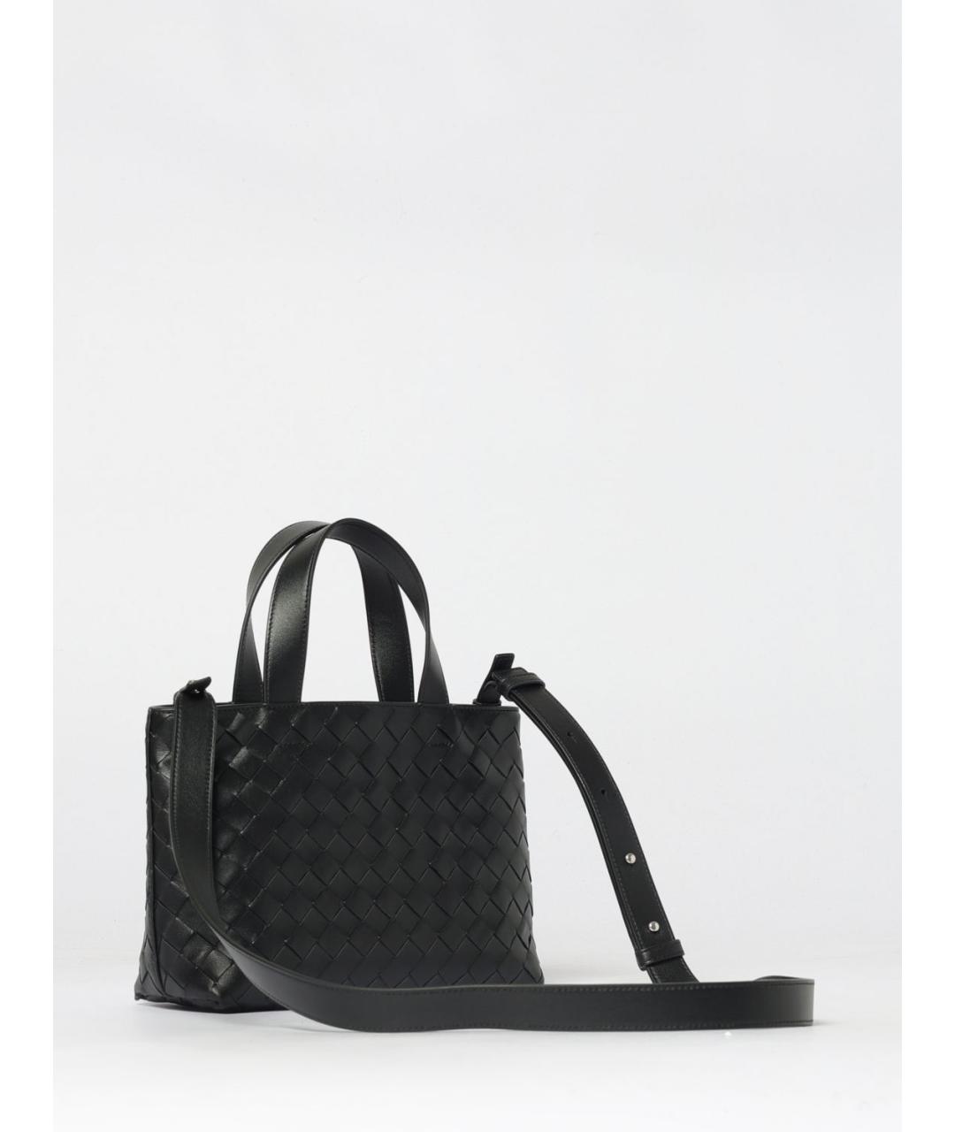 BOTTEGA VENETA Черная кожаная сумка на плечо, фото 3