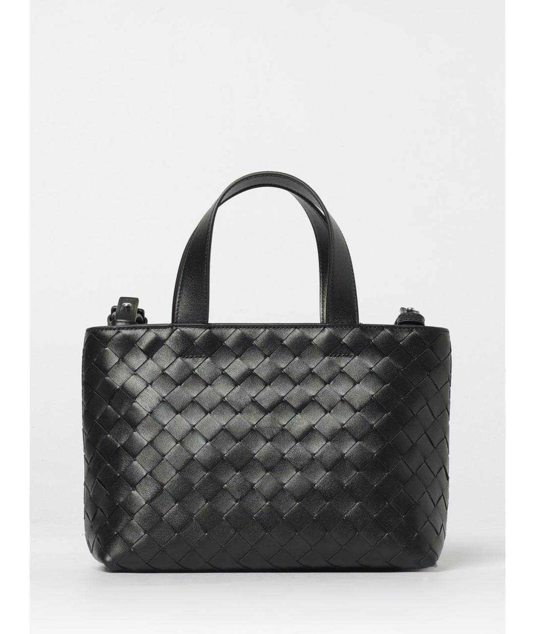 BOTTEGA VENETA Черная кожаная сумка на плечо, фото 6