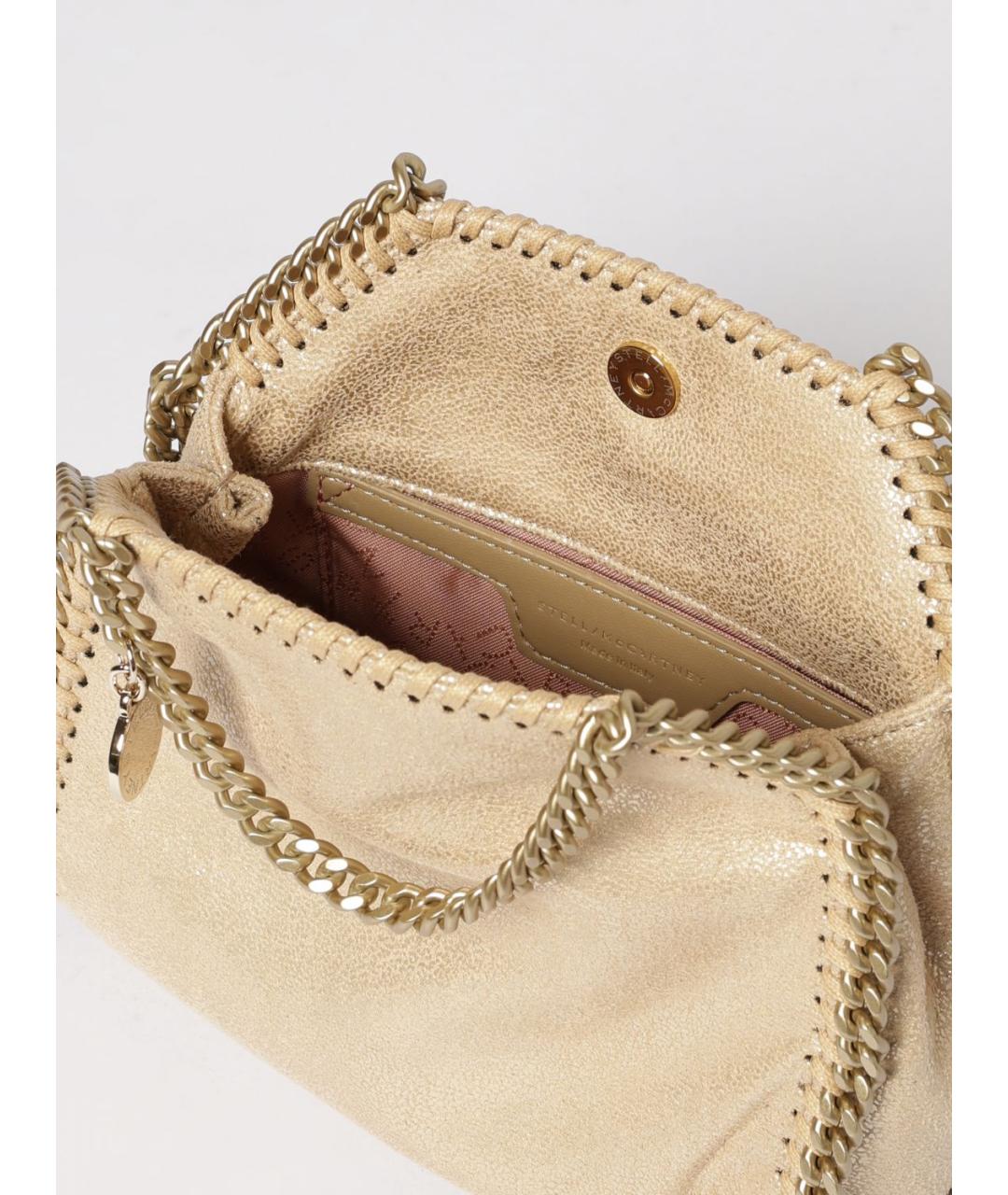 STELLA MCCARTNEY Золотая сумка тоут из искусственной кожи, фото 5