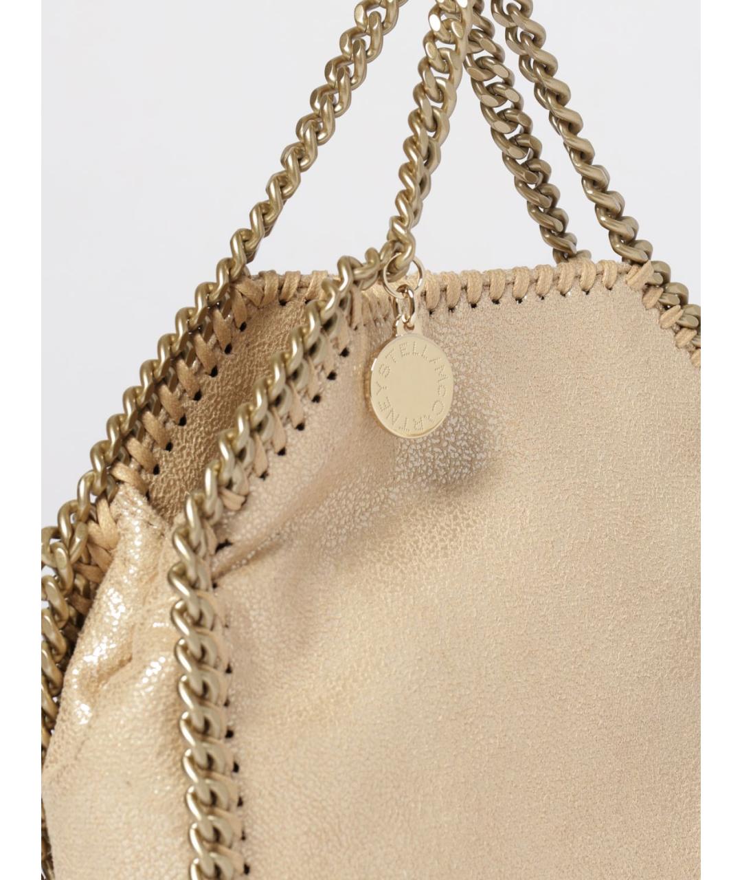 STELLA MCCARTNEY Золотая сумка тоут из искусственной кожи, фото 4