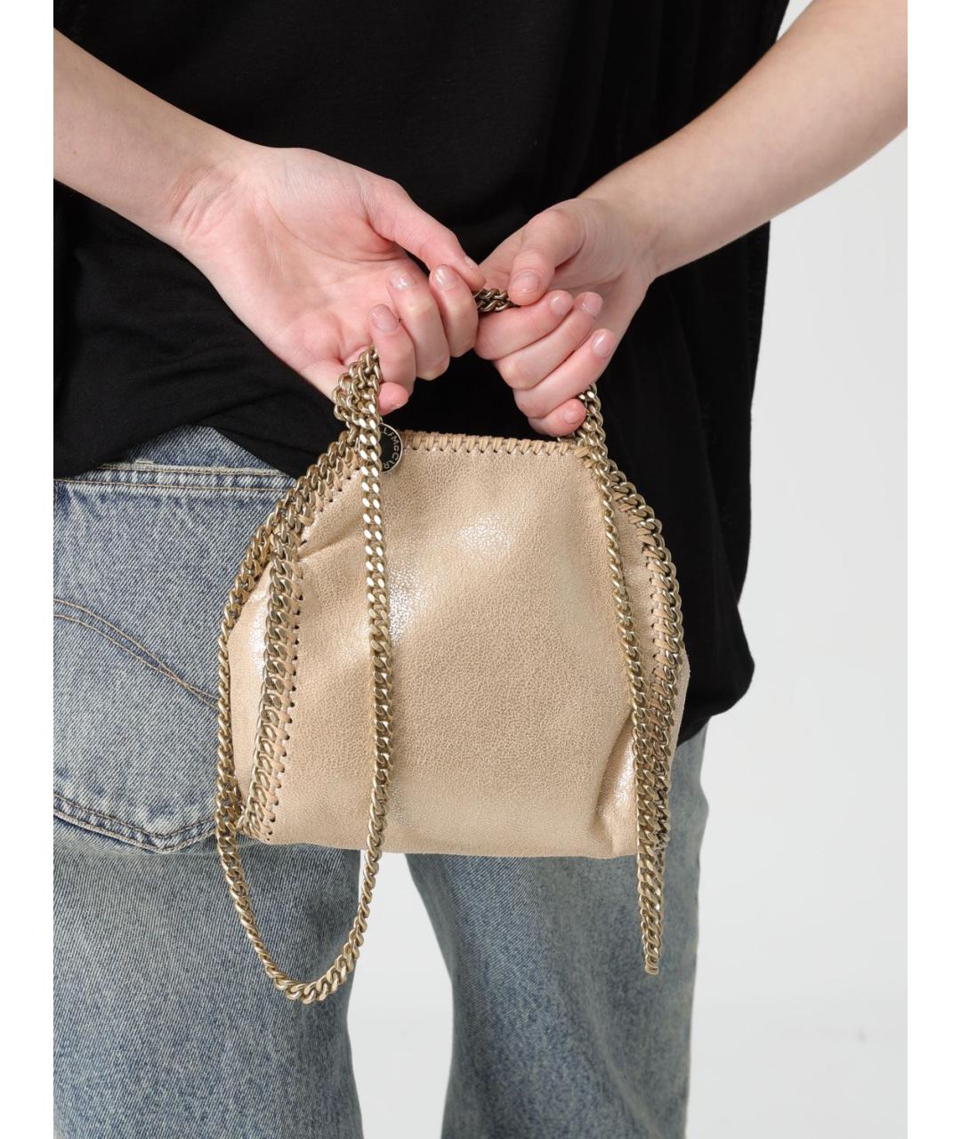 STELLA MCCARTNEY Золотая сумка тоут из искусственной кожи, фото 2